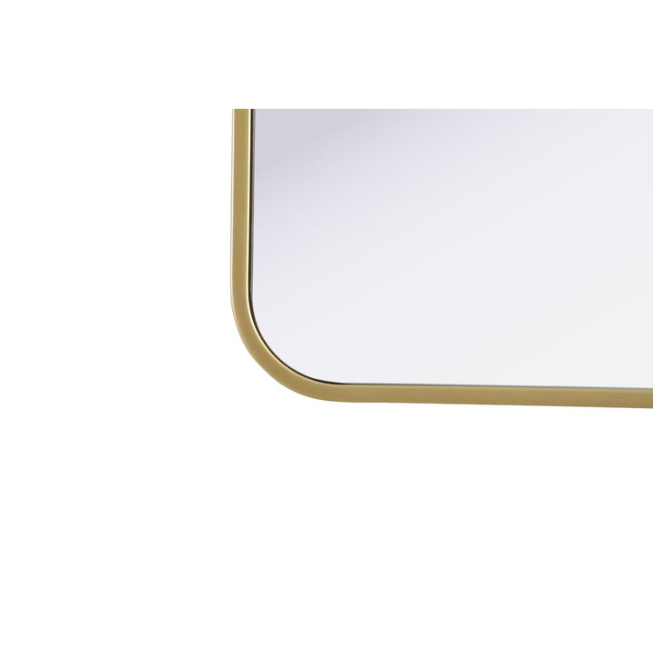 Contour Metal Rectangle Mirror 24X40 In Brass
