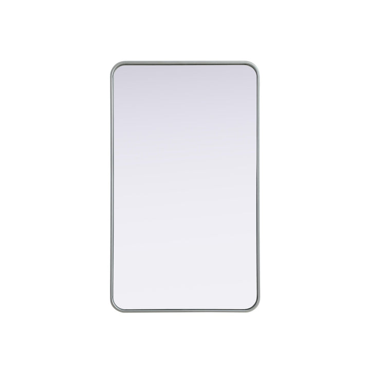 Contour Metal Rectangle Mirror 24X40 In Silver by Elegant Decor