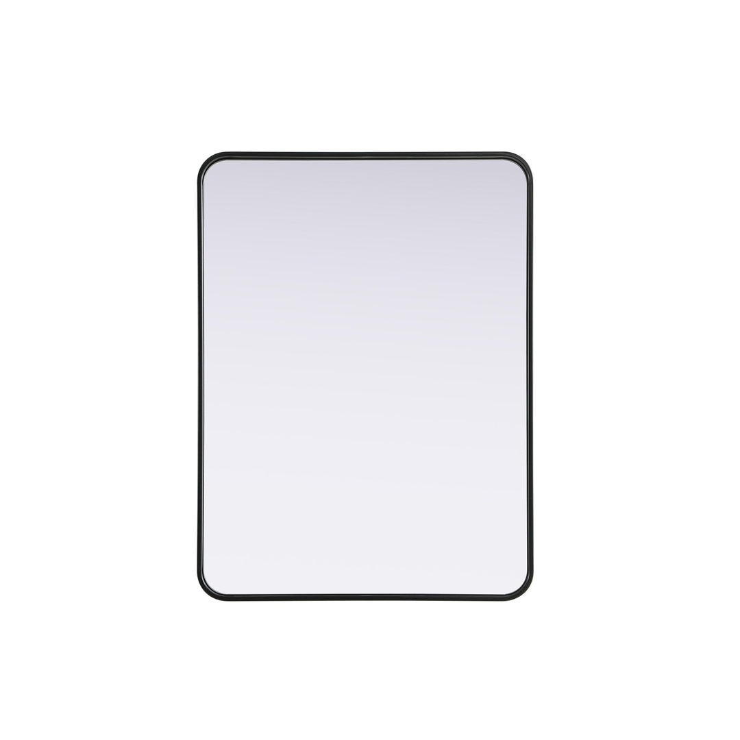 Contour Metal Rectangle Mirror 27X36 In Black by Elegant Decor