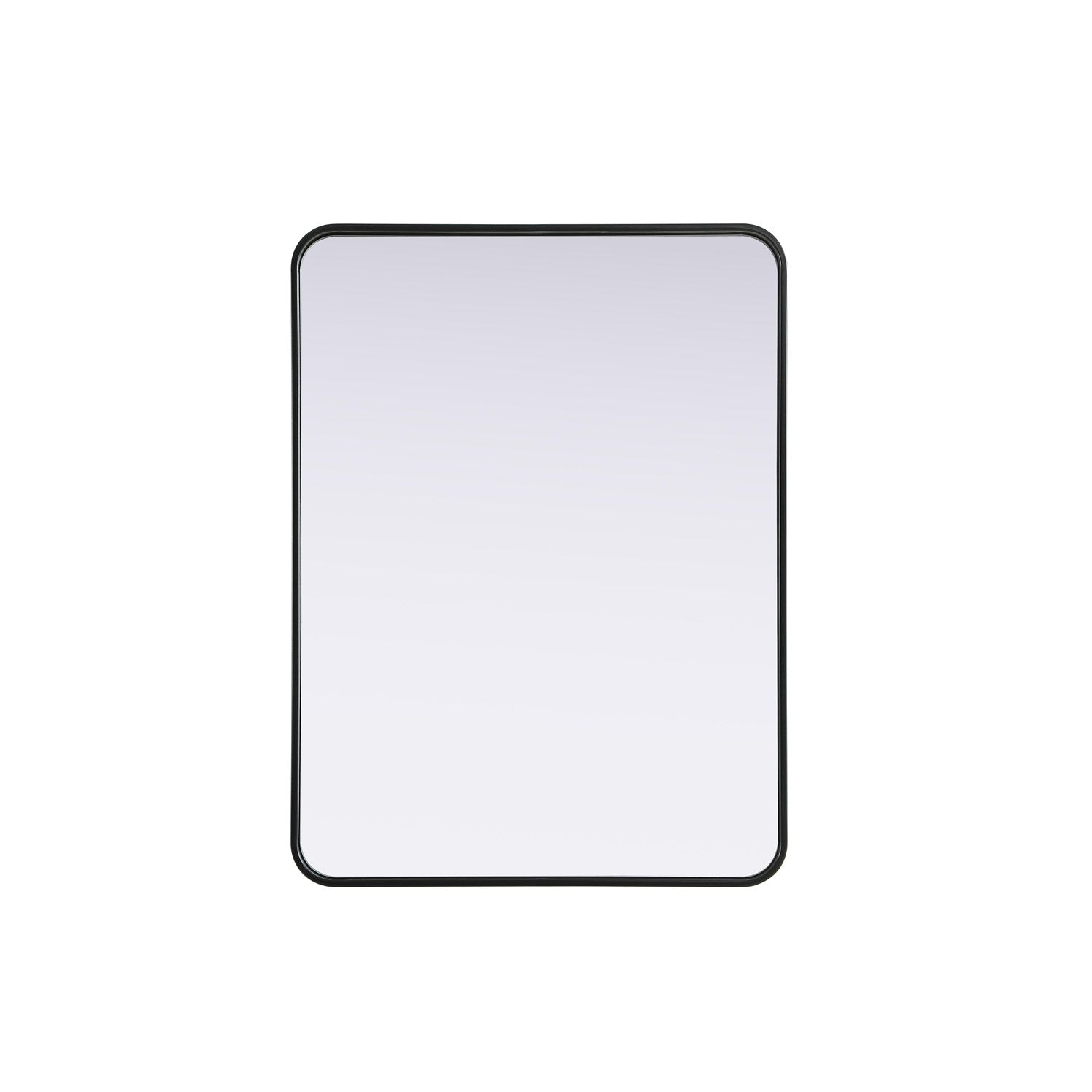 Contour Metal Rectangle Mirror 27X36 In Black by Elegant Decor