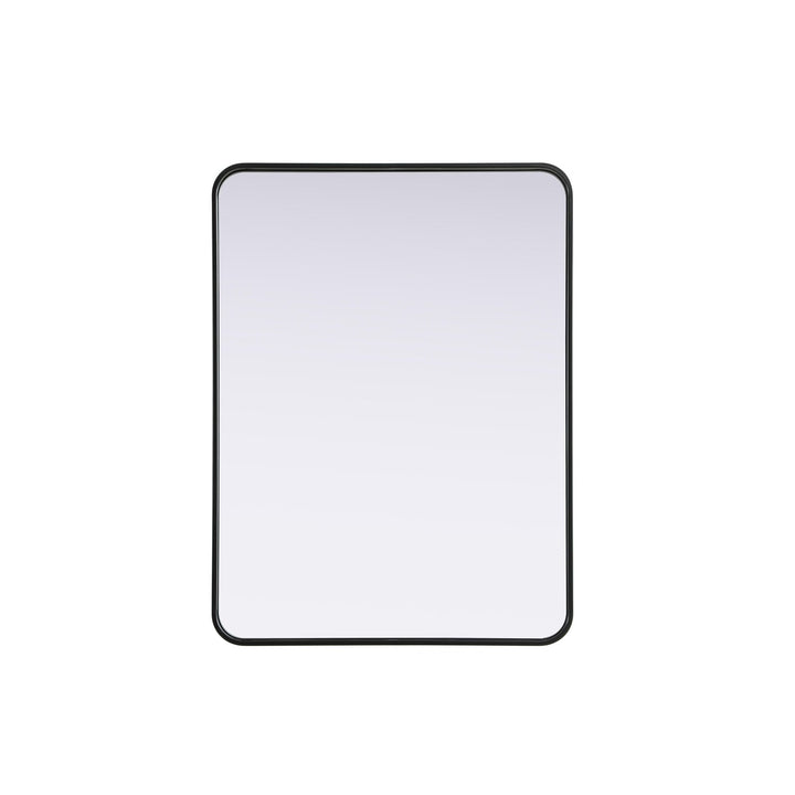 Contour Metal Rectangle Mirror 27X36 In Black by Elegant Decor