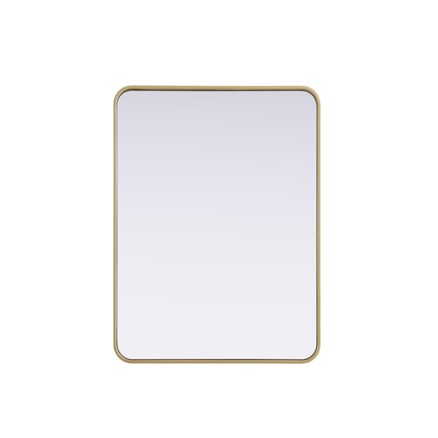 Contour Metal Rectangle Mirror 27X36 In Brass by Elegant Decor