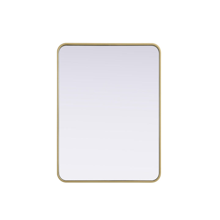 Contour Metal Rectangle Mirror 27X36 In Brass by Elegant Decor