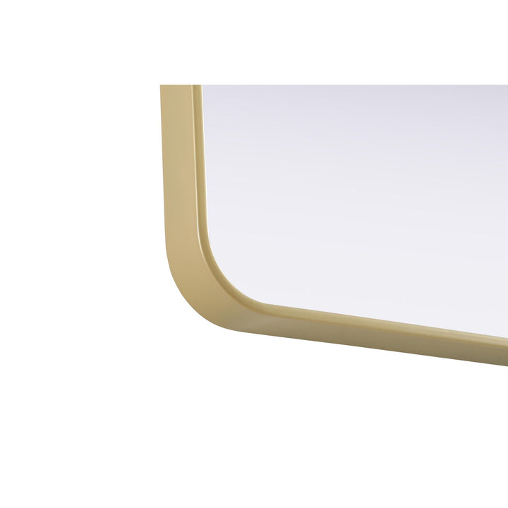 Contour Metal Rectangle Mirror 27X36 In Brass