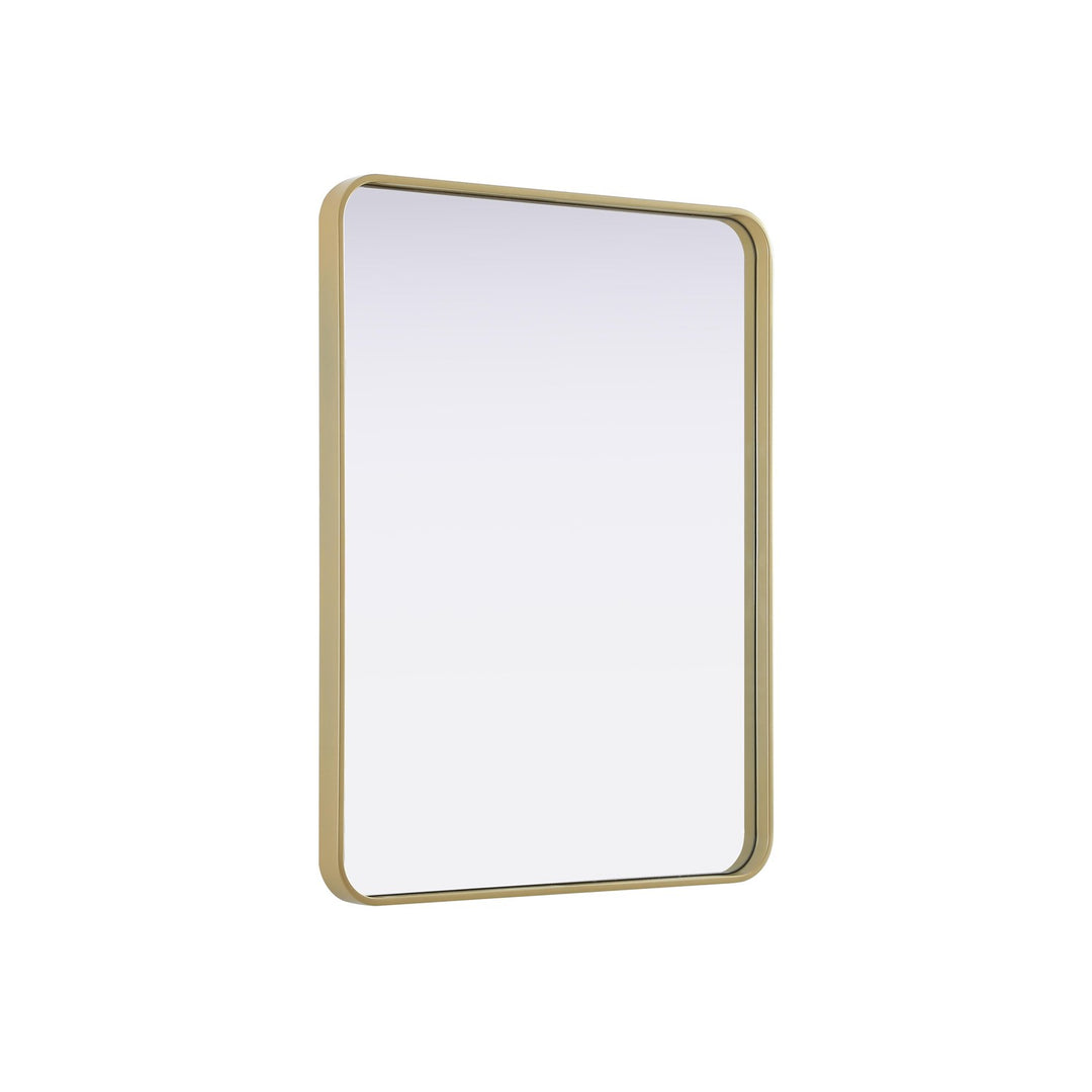 Contour Metal Rectangle Mirror 27X36 In Brass
