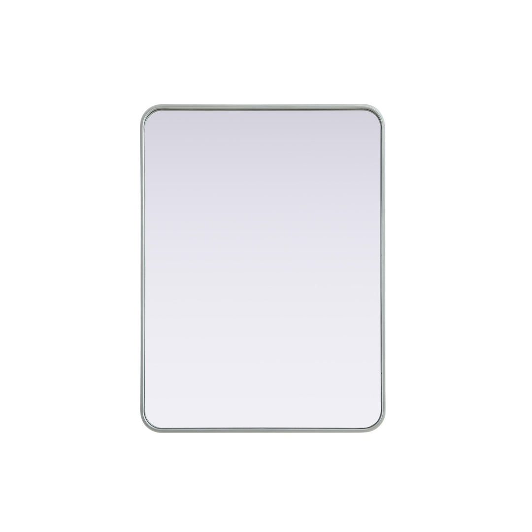Contour Metal Rectangle Mirror 27X36 In Silver by Elegant Decor
