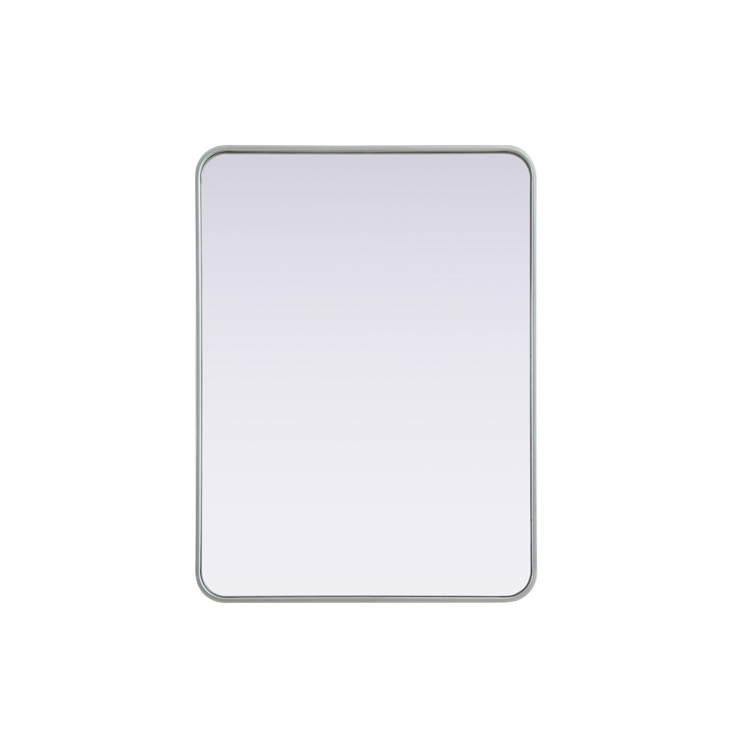 Contour Metal Rectangle Mirror 27X36 In Silver by Elegant Decor