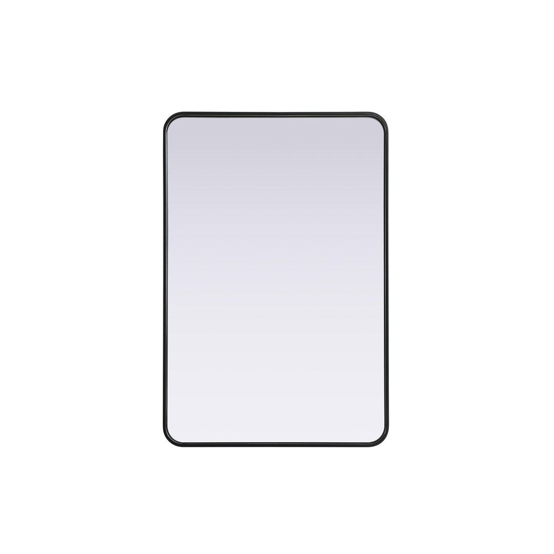 Contour Metal Rectangle Mirror 27X40 In Black by Elegant Decor
