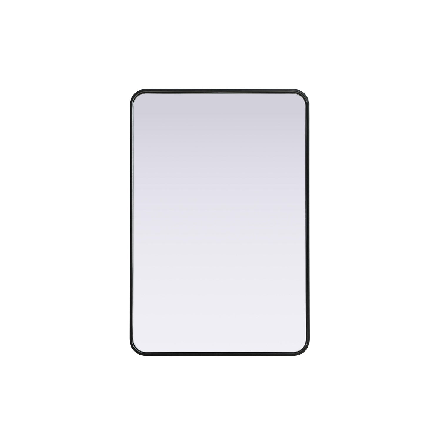 Contour Metal Rectangle Mirror 27X40 In Black by Elegant Decor