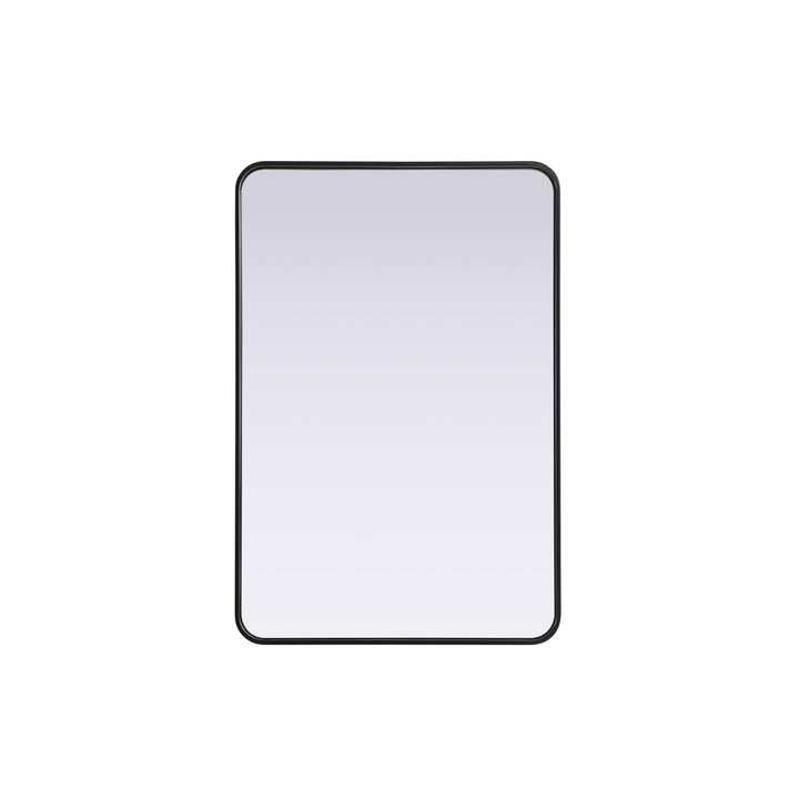 Contour Metal Rectangle Mirror 27X40 In Black by Elegant Decor