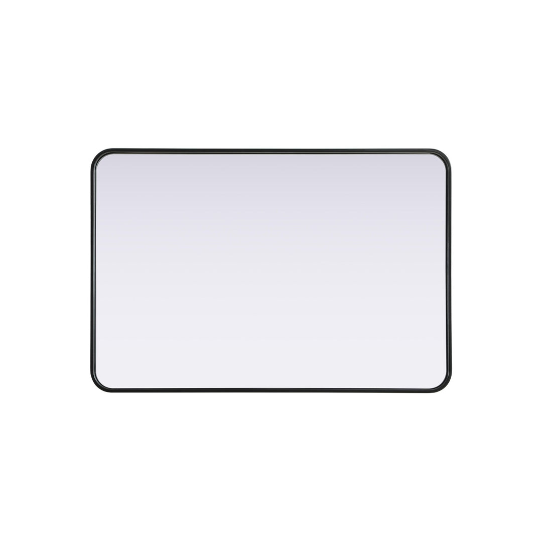 Contour Metal Rectangle Mirror 27X40 In Black