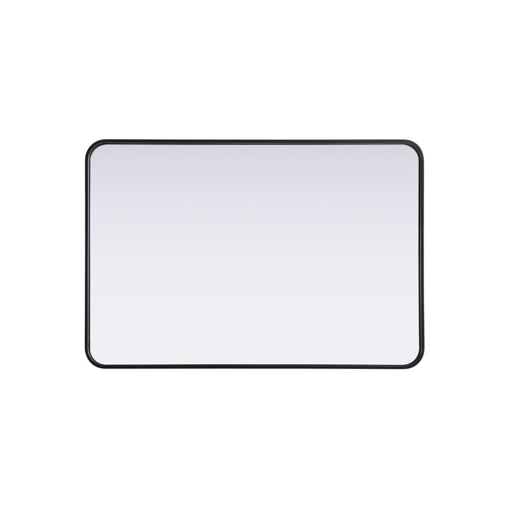 Contour Metal Rectangle Mirror 27X40 In Black