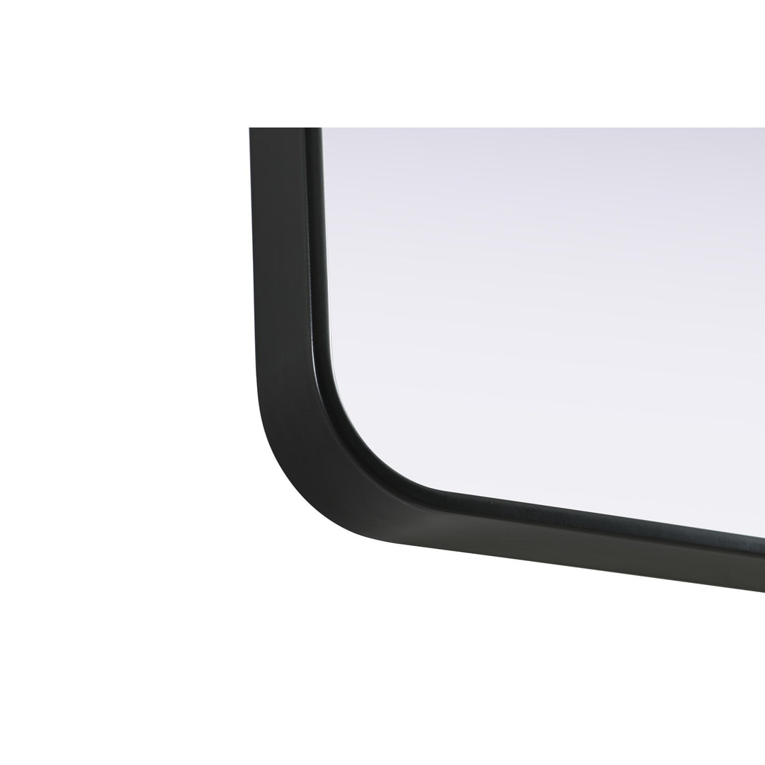 Contour Metal Rectangle Mirror 27X40 In Black