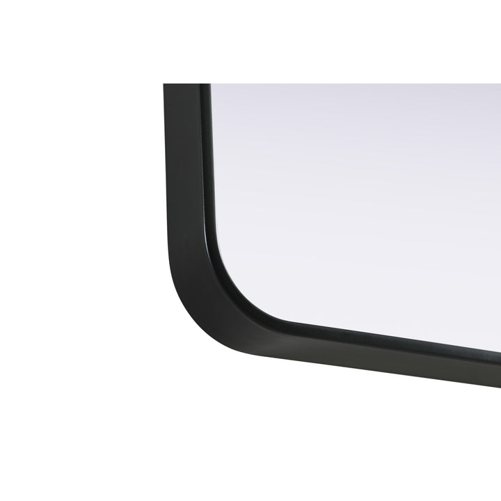 Contour Metal Rectangle Mirror 27X40 In Black