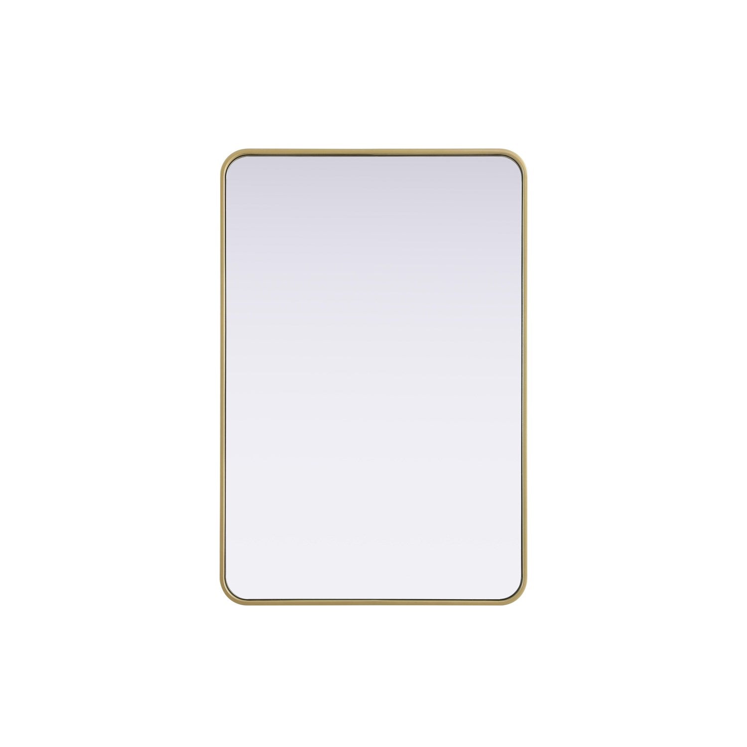 Contour Metal Rectangle Mirror 27X40 In Brass by Elegant Decor