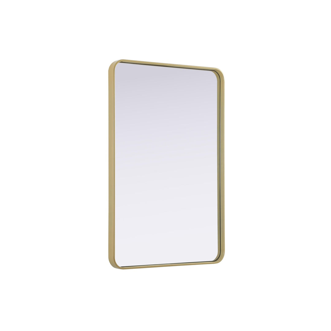 Contour Metal Rectangle Mirror 27X40 In Brass