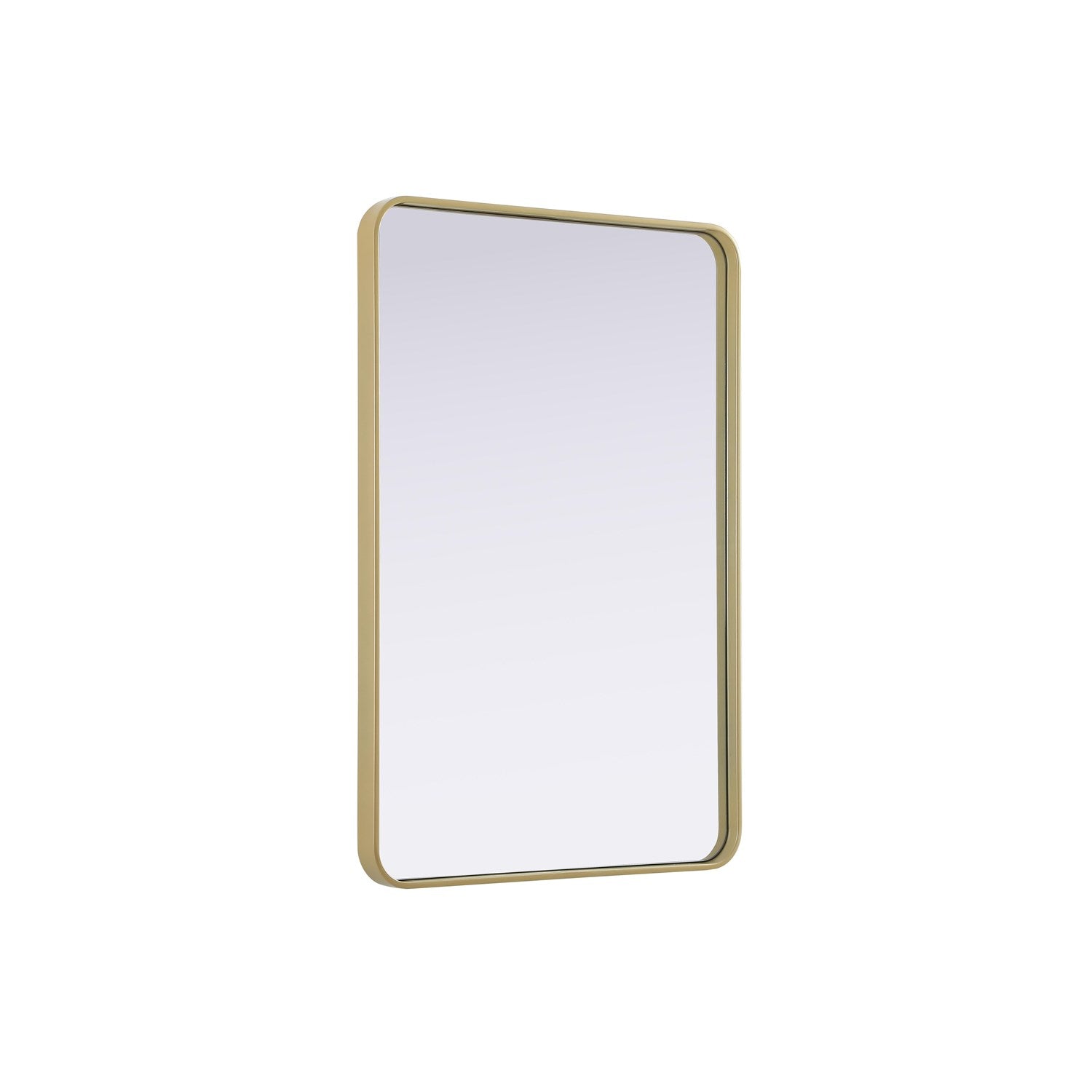 Contour Metal Rectangle Mirror 27X40 In Brass