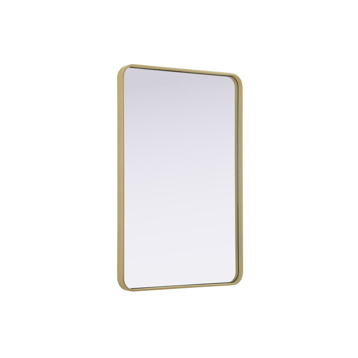 Contour Metal Rectangle Mirror 27X40 In Brass