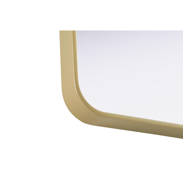 Contour Metal Rectangle Mirror 27X40 In Brass