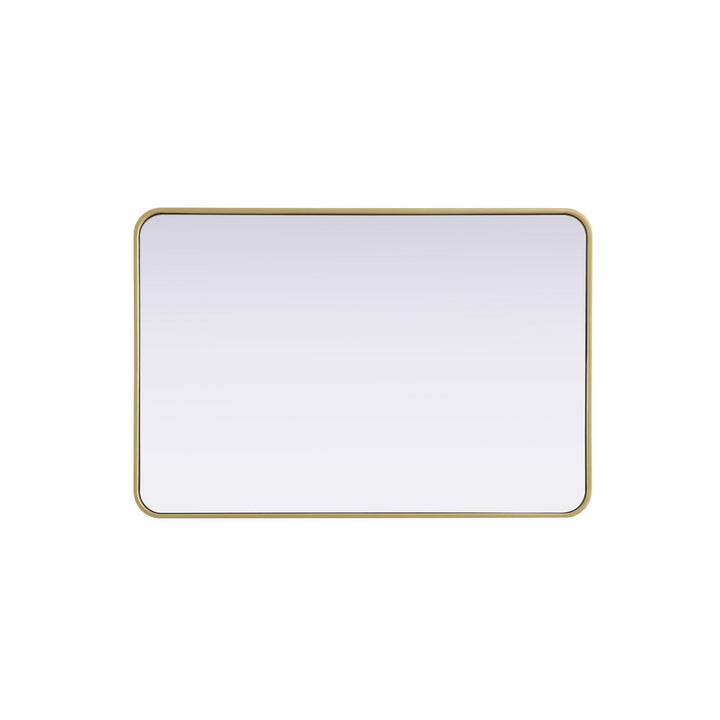 Contour Metal Rectangle Mirror 27X40 In Brass
