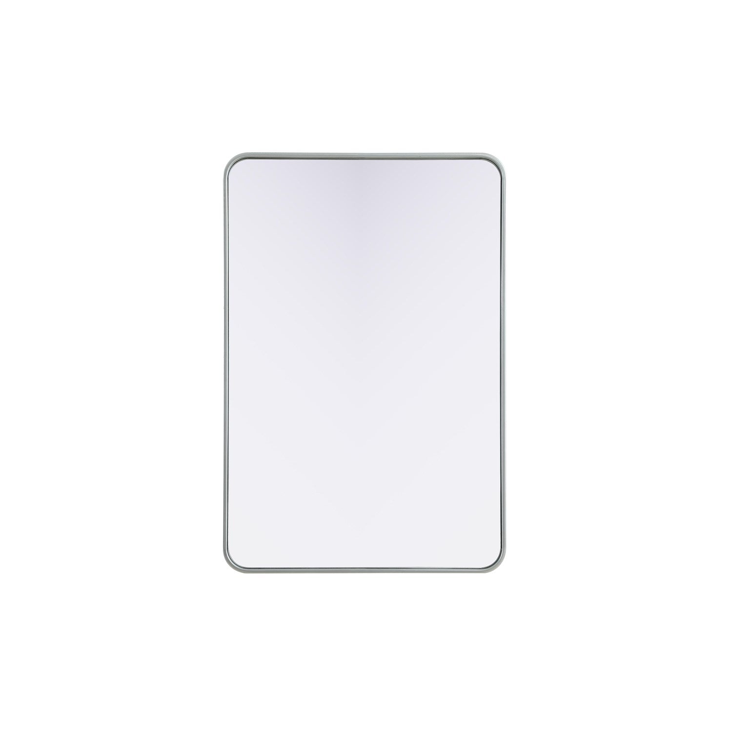 Contour Metal Rectangle Mirror 27X40 In Silver by Elegant Decor