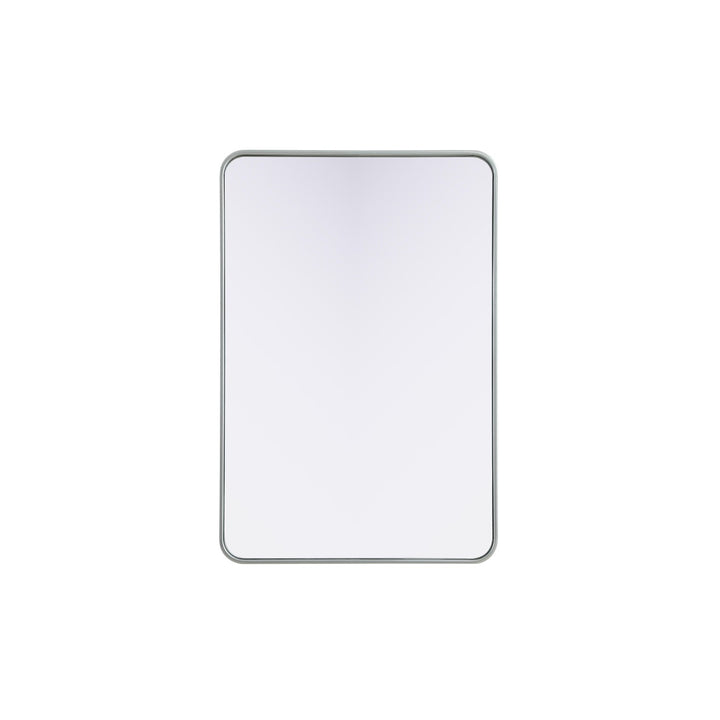 Contour Metal Rectangle Mirror 27X40 In Silver by Elegant Decor