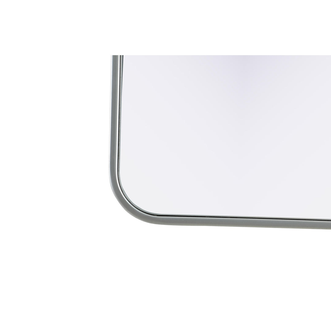 Contour Metal Rectangle Mirror 27X40 In Silver
