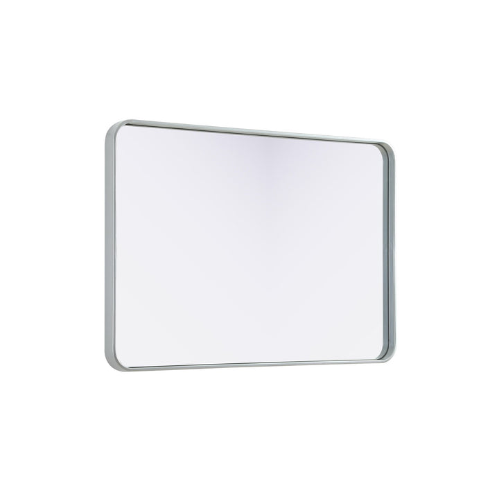 Contour Metal Rectangle Mirror 27X40 In Silver
