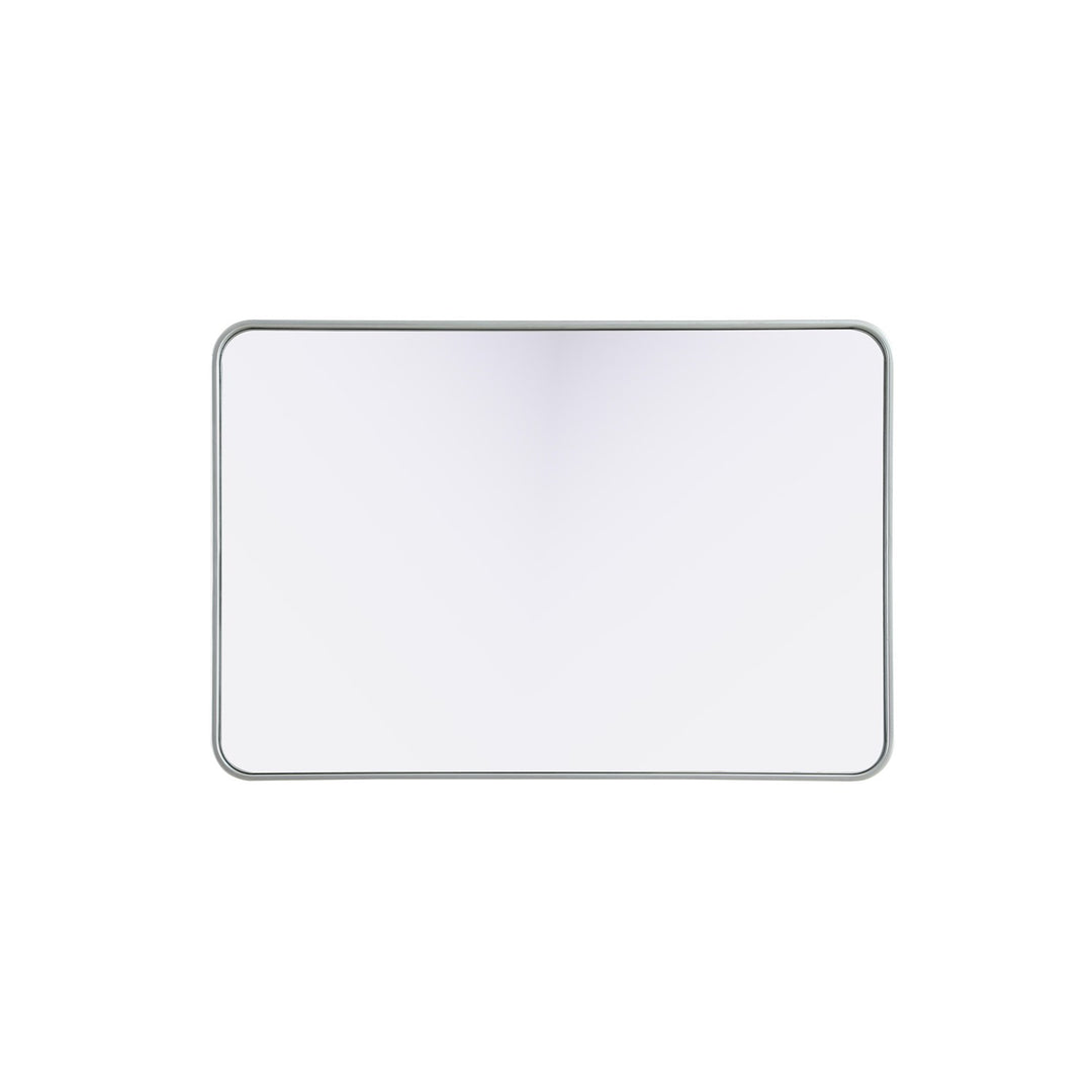 Contour Metal Rectangle Mirror 27X40 In Silver