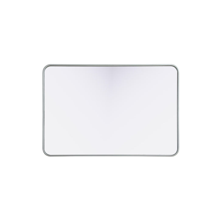 Contour Metal Rectangle Mirror 27X40 In Silver