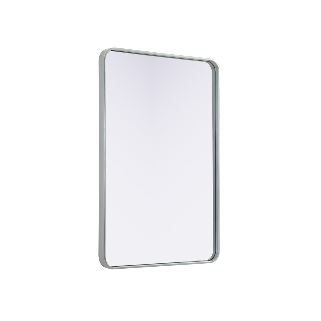 Contour Metal Rectangle Mirror 27X40 In Silver