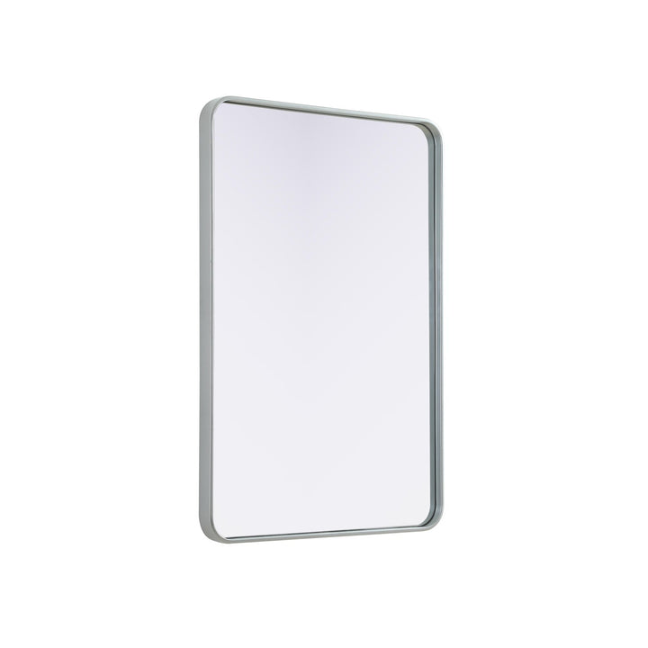 Contour Metal Rectangle Mirror 27X40 In Silver
