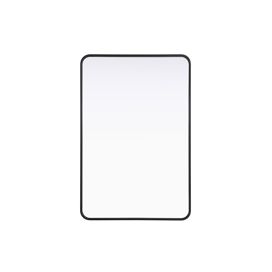 Contour Metal Rectangle Mirror 28X42 In Black by Elegant Decor