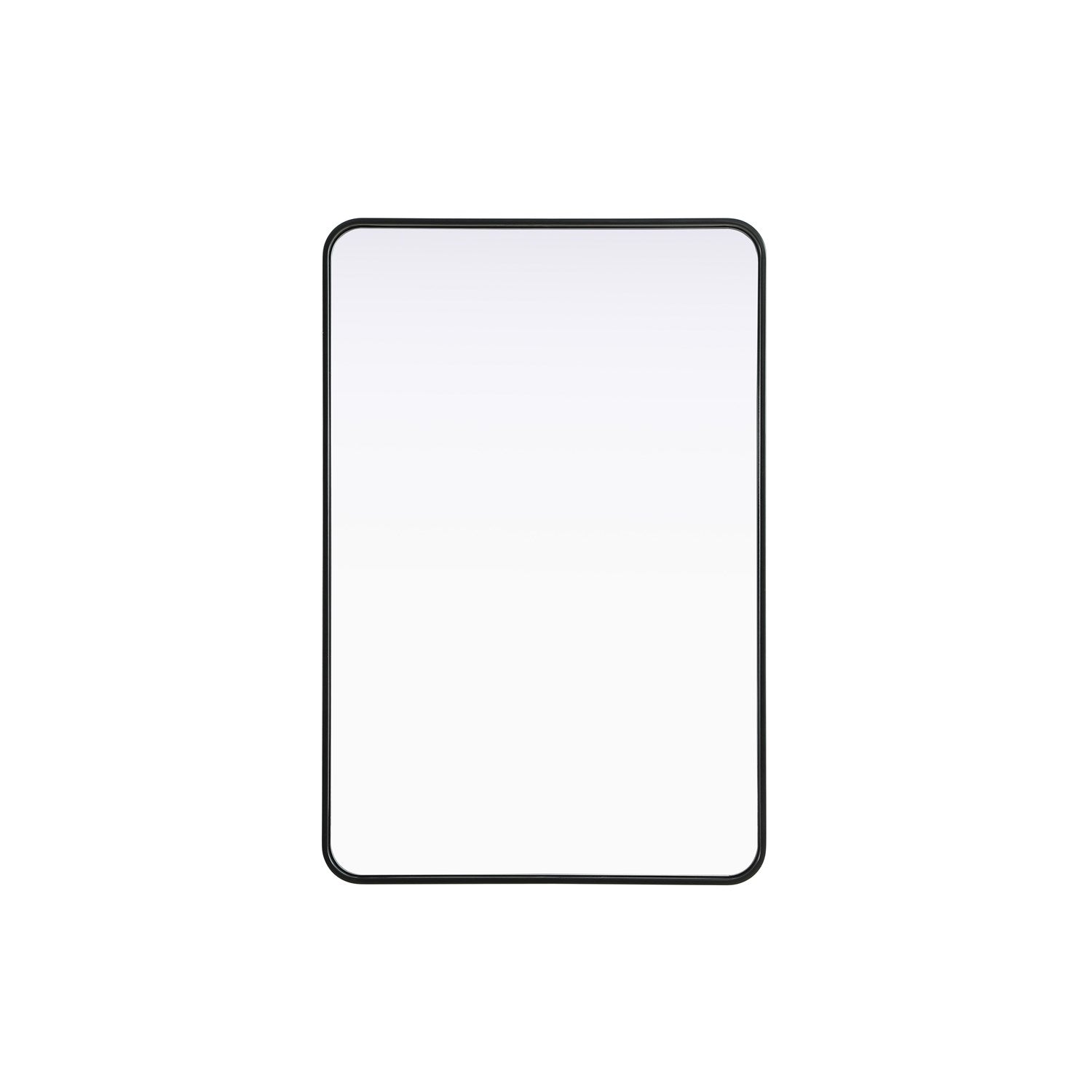 Contour Metal Rectangle Mirror 28X42 In Black by Elegant Decor