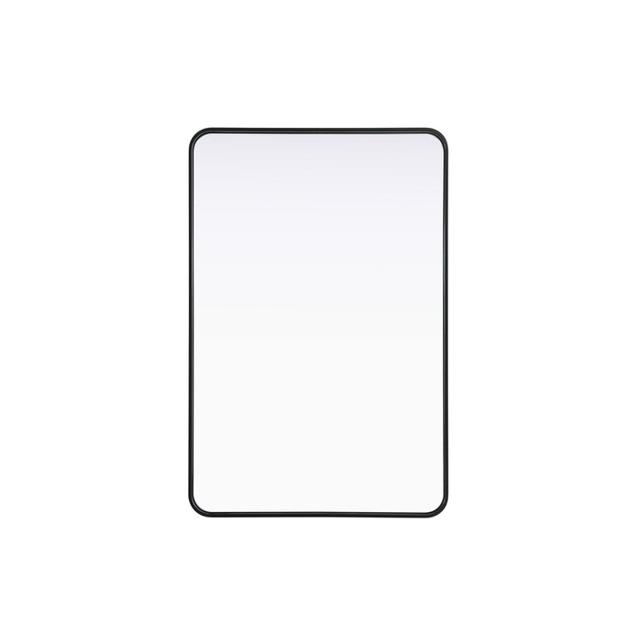 Contour Metal Rectangle Mirror 28X42 In Black by Elegant Decor