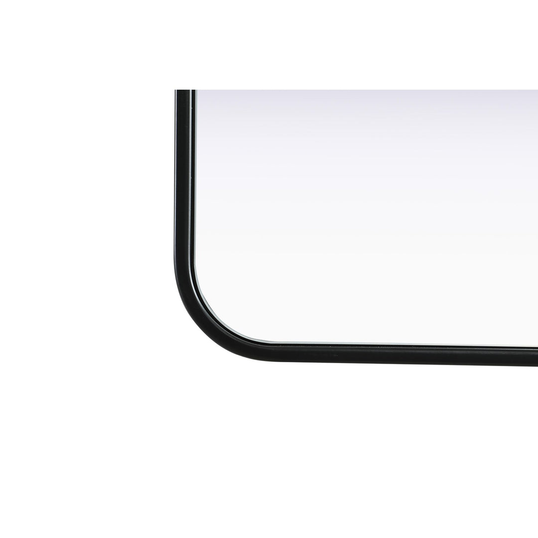 Contour Metal Rectangle Mirror 28X42 In Black