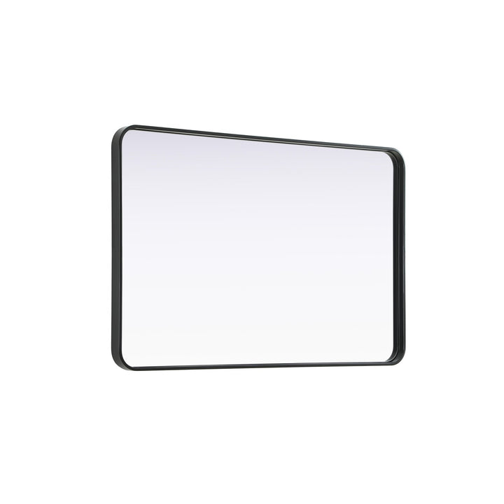 Contour Metal Rectangle Mirror 28X42 In Black