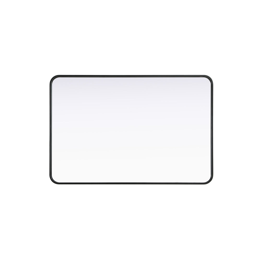 Contour Metal Rectangle Mirror 28X42 In Black