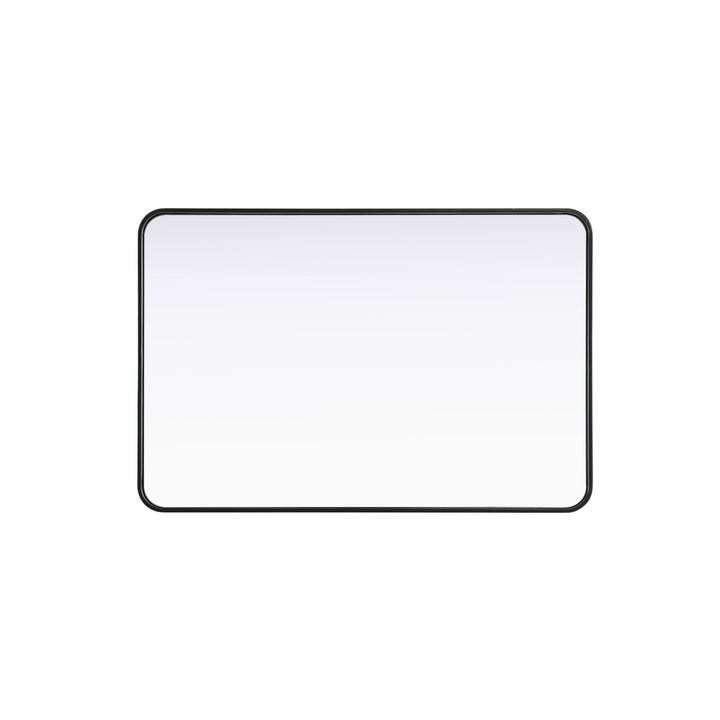 Contour Metal Rectangle Mirror 28X42 In Black