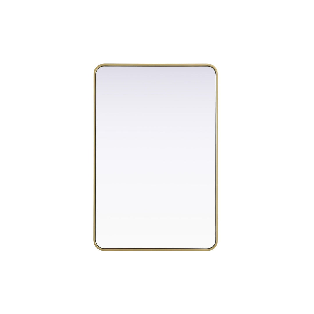 Contour Metal Rectangle Mirror 28X42 In Brass by Elegant Decor