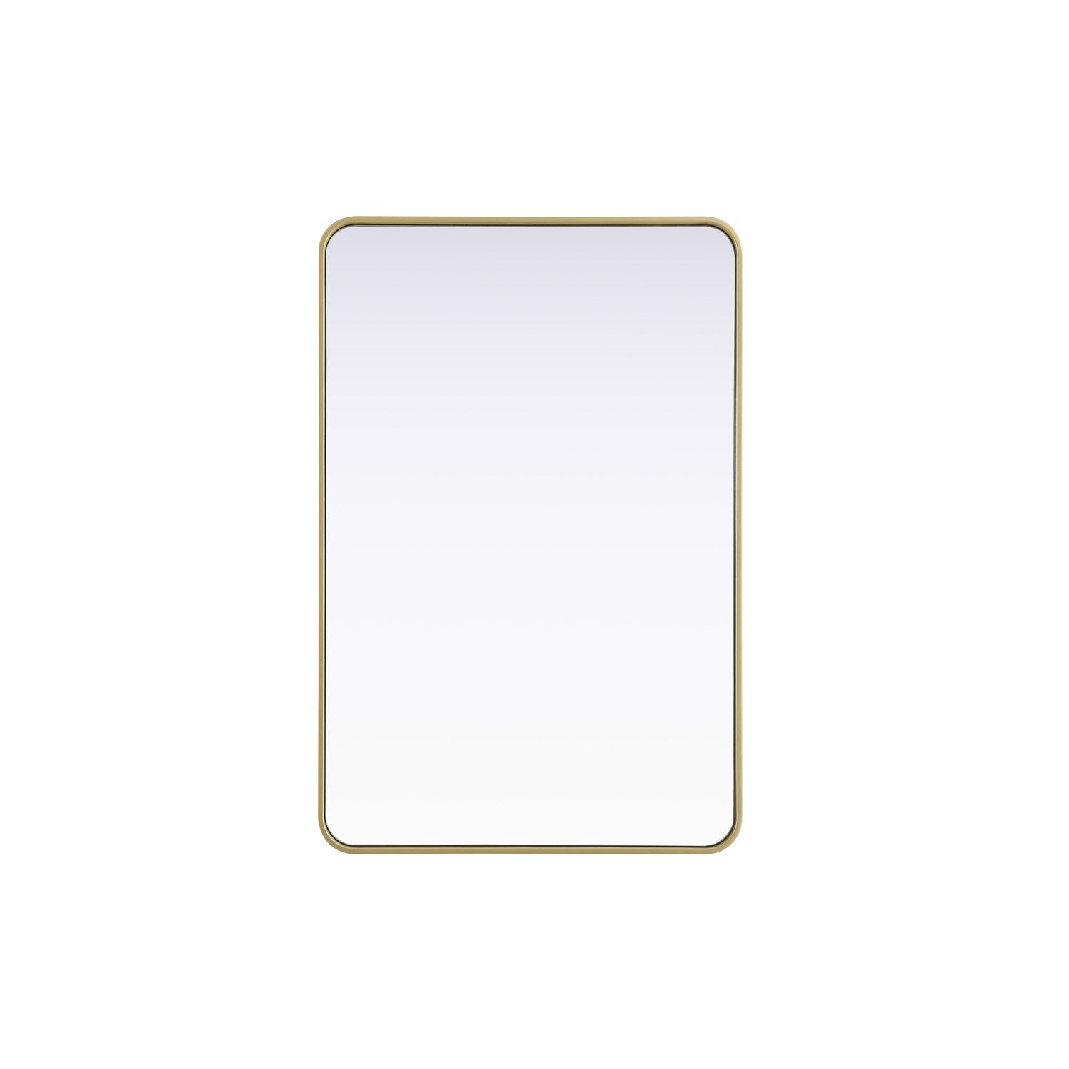 Contour Metal Rectangle Mirror 28X42 In Brass by Elegant Decor