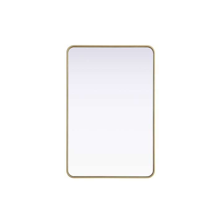 Contour Metal Rectangle Mirror 28X42 In Brass by Elegant Decor