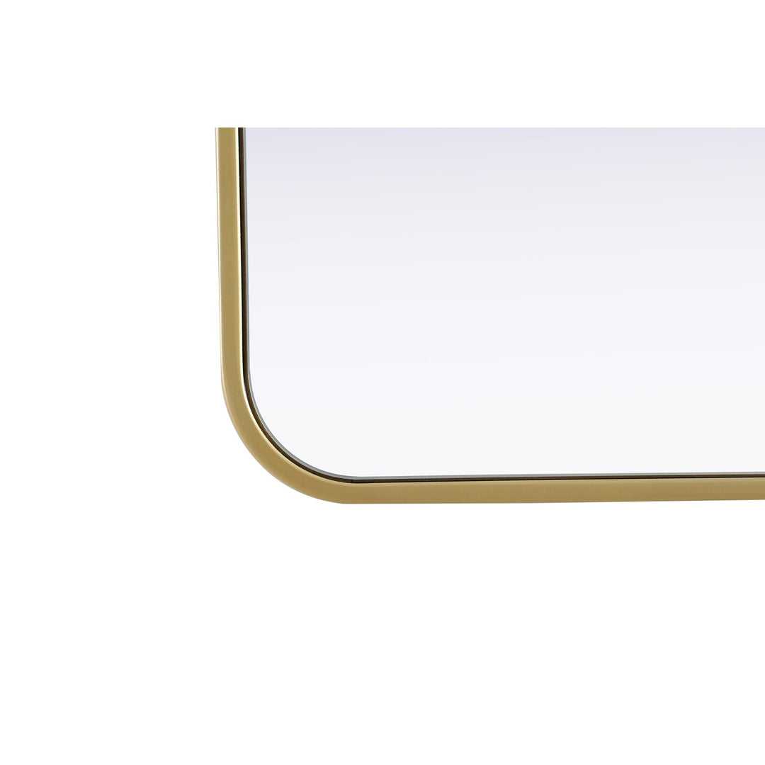 Contour Metal Rectangle Mirror 28X42 In Brass
