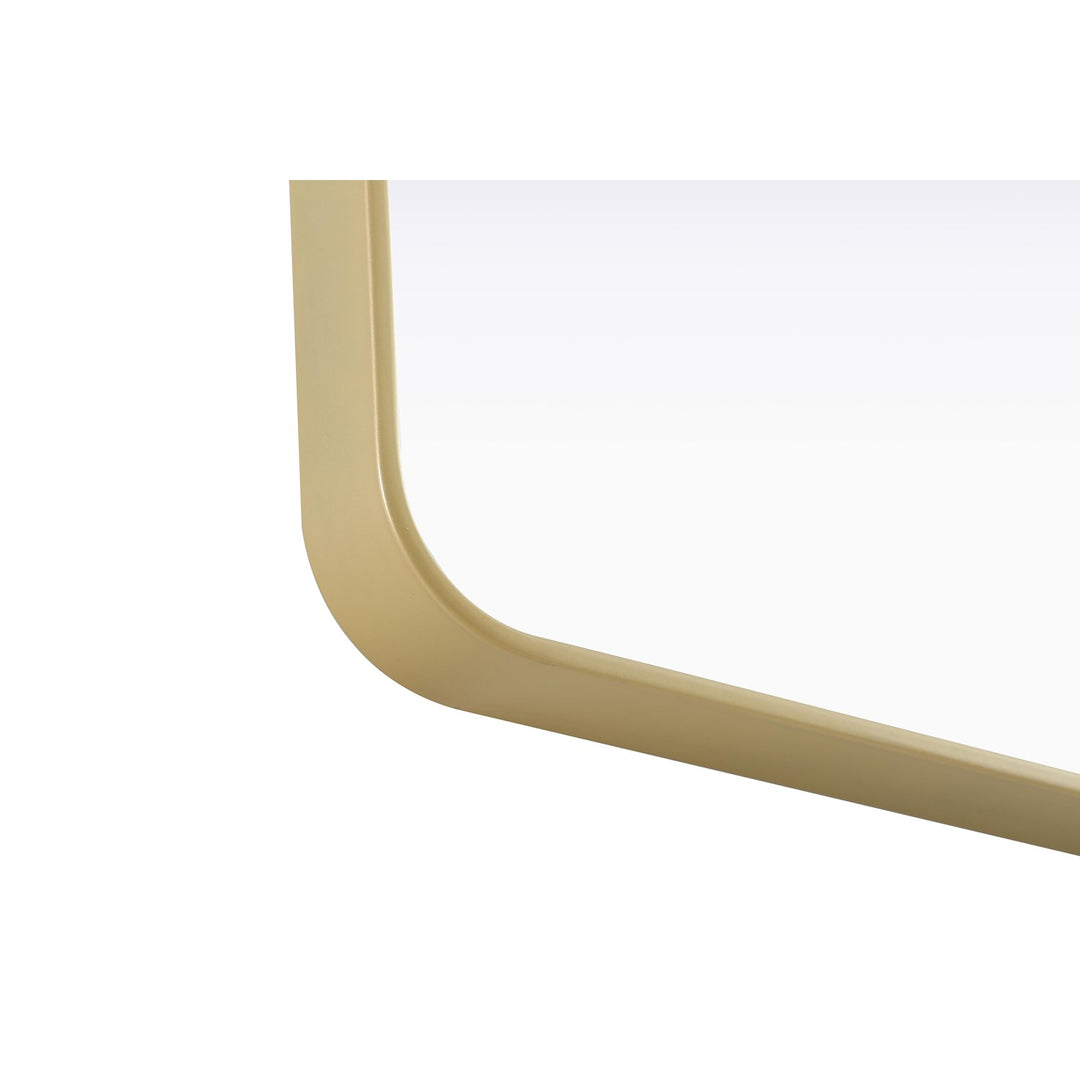 Contour Metal Rectangle Mirror 28X42 In Brass