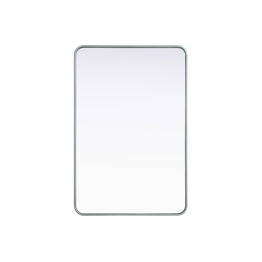 Contour Metal Rectangle Mirror 28X42 In Silver by Elegant Decor