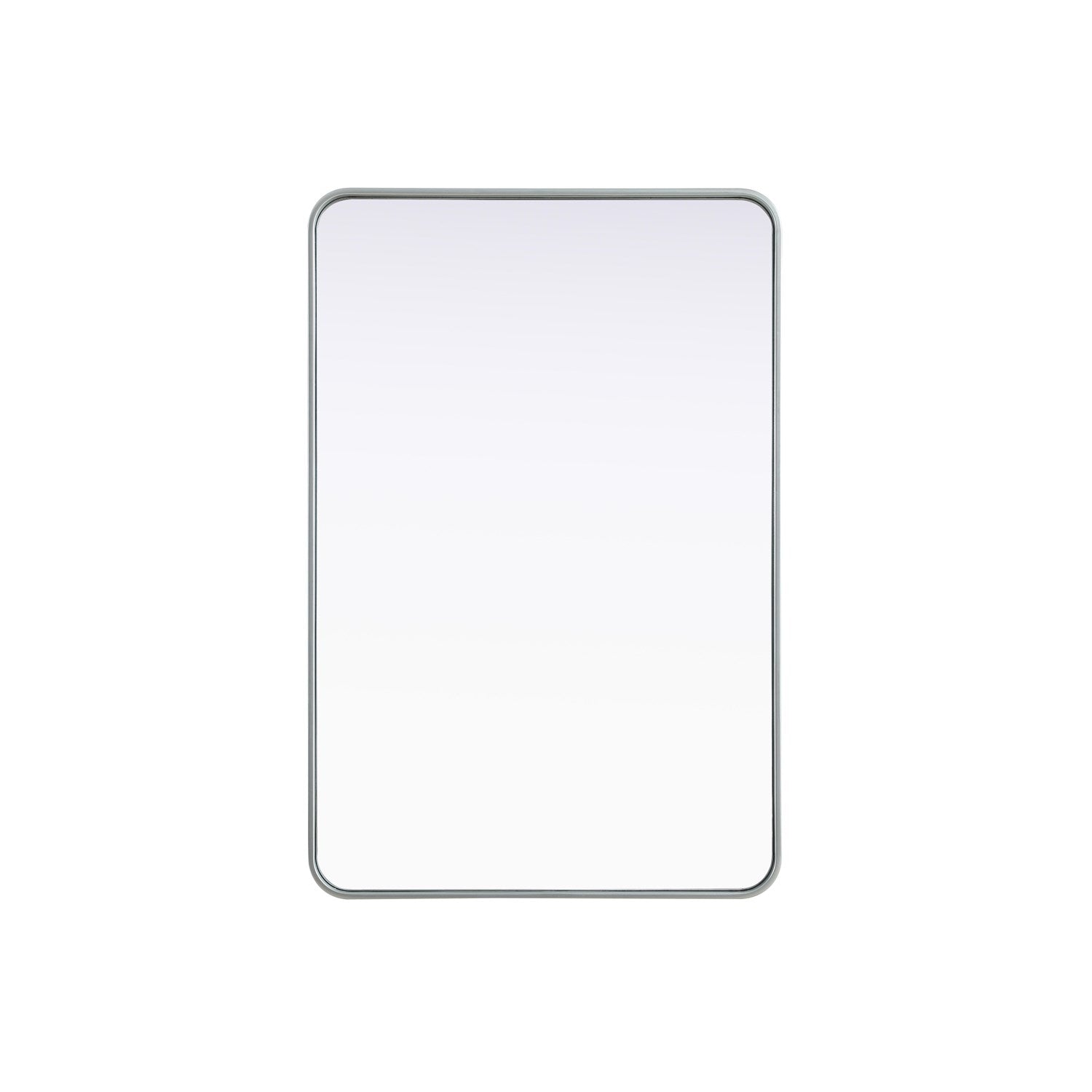 Contour Metal Rectangle Mirror 28X42 In Silver by Elegant Decor