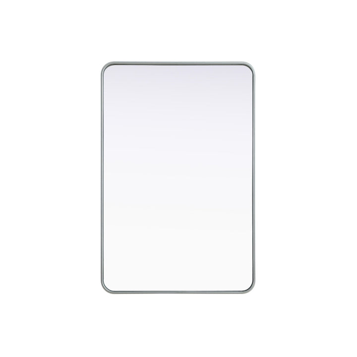 Contour Metal Rectangle Mirror 28X42 In Silver by Elegant Decor