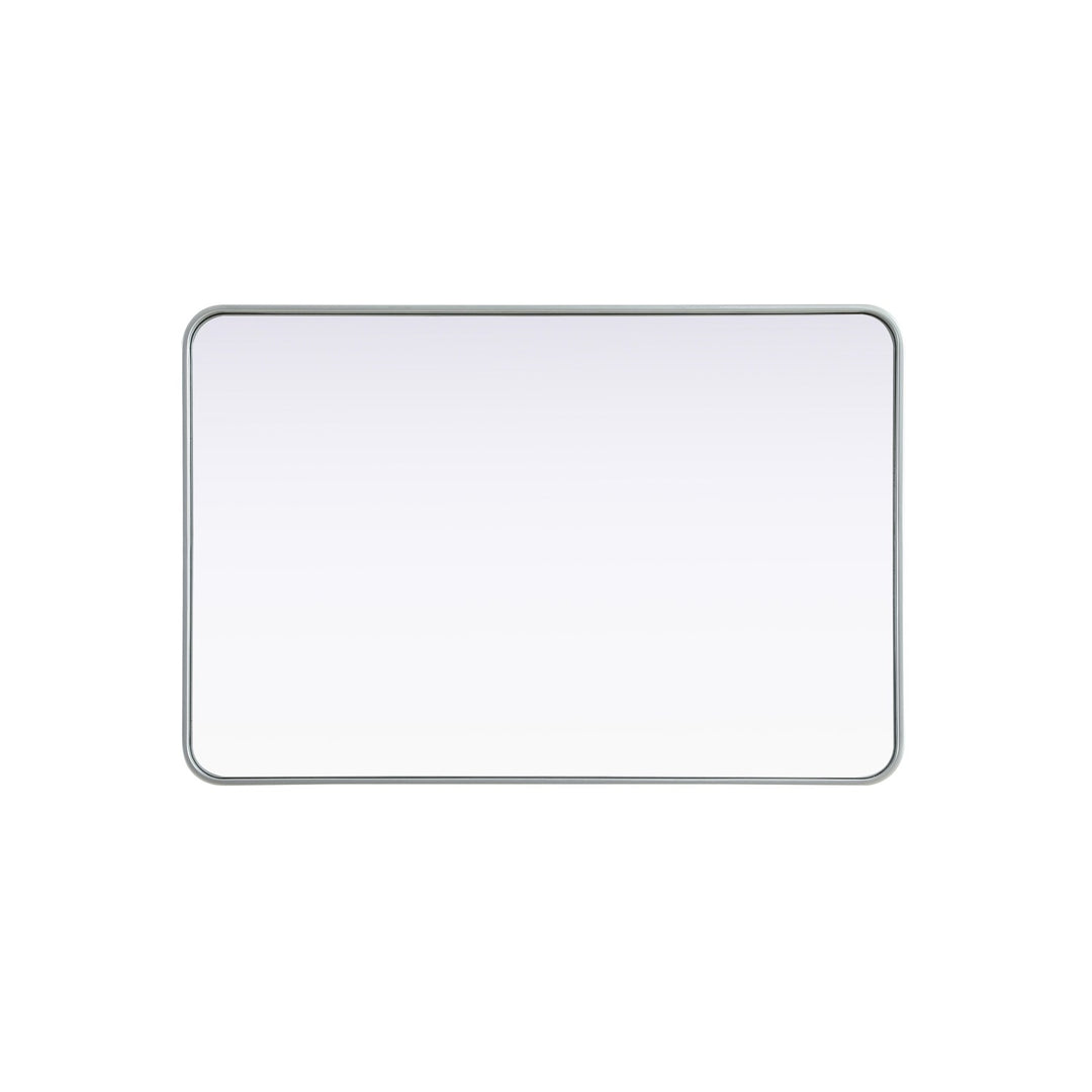 Contour Metal Rectangle Mirror 28X42 In Silver