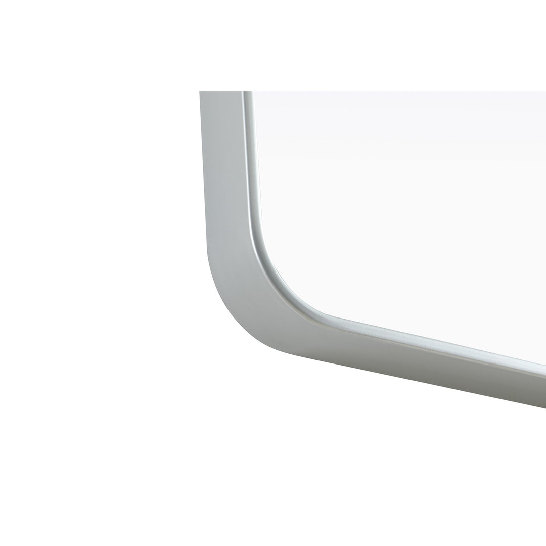 Contour Metal Rectangle Mirror 28X42 In Silver
