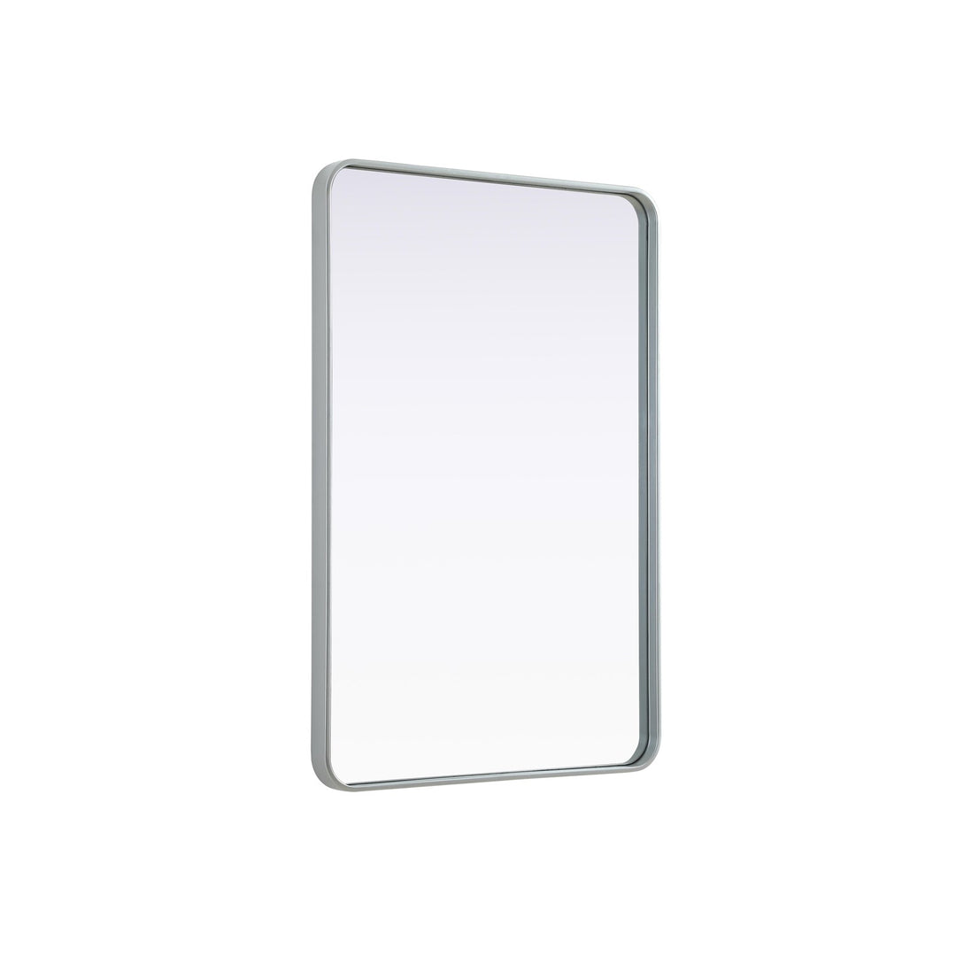 Contour Metal Rectangle Mirror 28X42 In Silver